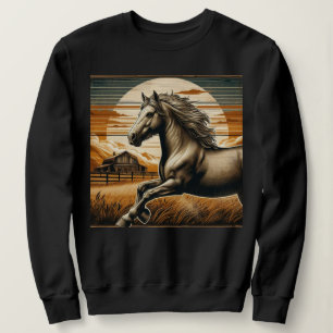 Sudadera Arroz/caballo vintage/occidente