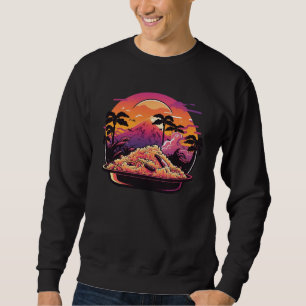 Sudadera Arroz Frito Retrowave de los 80 con Estética al At