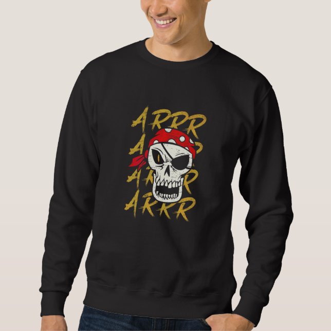 Sudadera Arrr Espada de Esqueleto Parche de Ojo Gancho (Anverso)