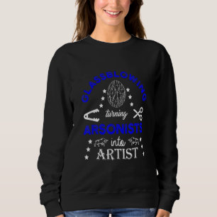 Sudadera Arsonista artístico de cristales vidrios formando 