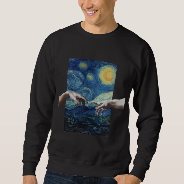 Sudadera Art Creation Hands Starry Night Sweatshirt (Anverso)