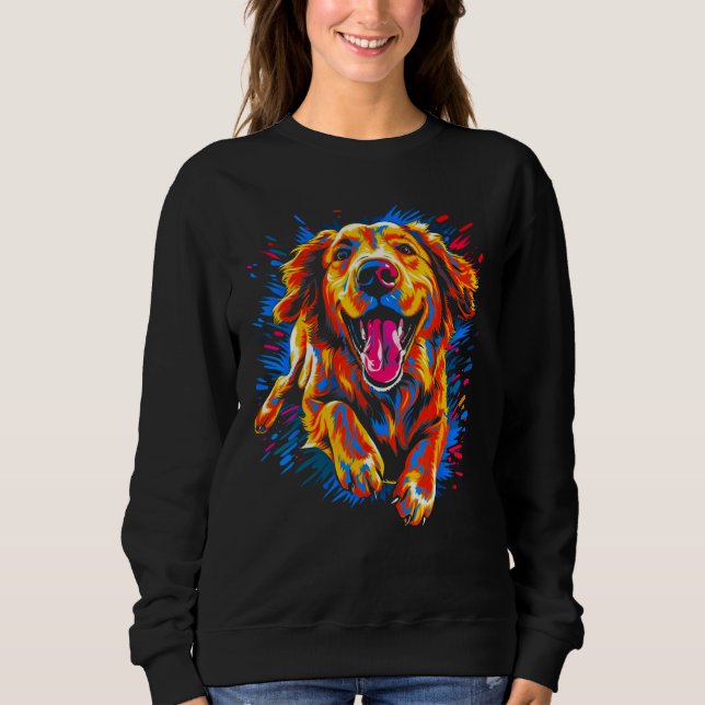 Sudadera Art Cute Golden Retriever Dog (Anverso)
