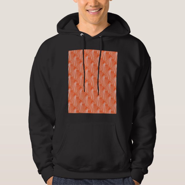 Sudadera Art Deco Tropical Beach Palm Vacation Vector Orang (Anverso)
