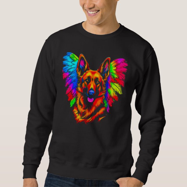 Sudadera Art German Shepherd Dog Angel Wing (Anverso)