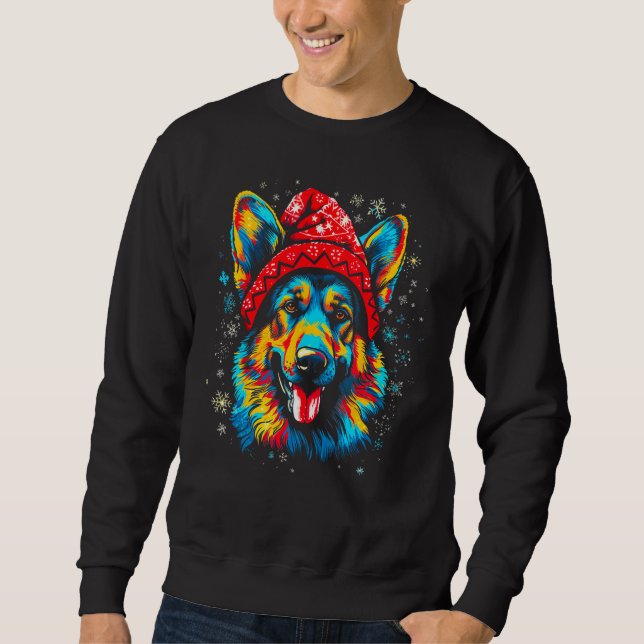 Sudadera Art German Shepherd Dog Christmas (Anverso)