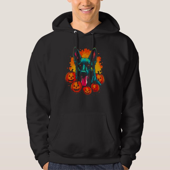Sudadera Art German Shepherd Dog Halloween Pumpkin (Anverso)