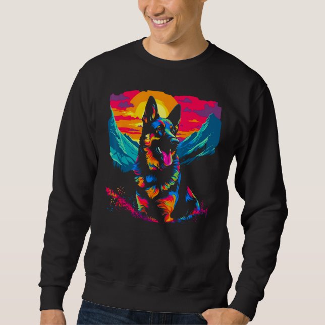 Sudadera Art German Shepherd Dog Hiking (Anverso)