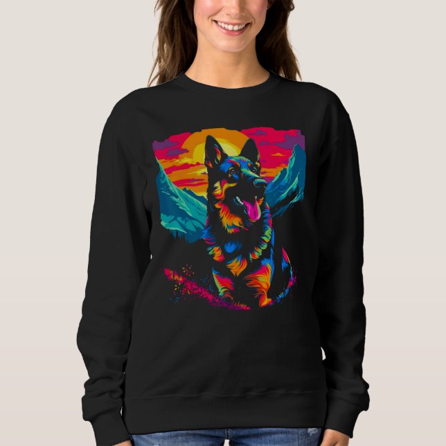 Sudadera Art German Shepherd Dog Hiking (Anverso)