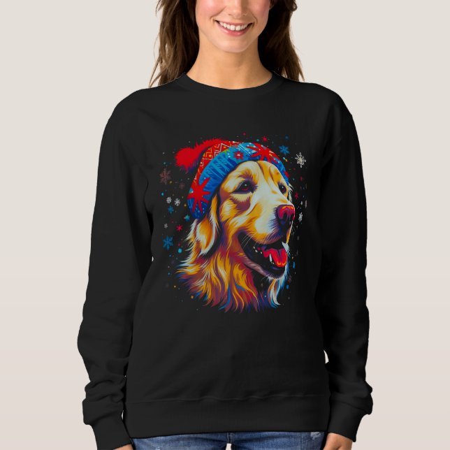 Sudadera Art Golden Retriever Dog Xmas (Anverso)