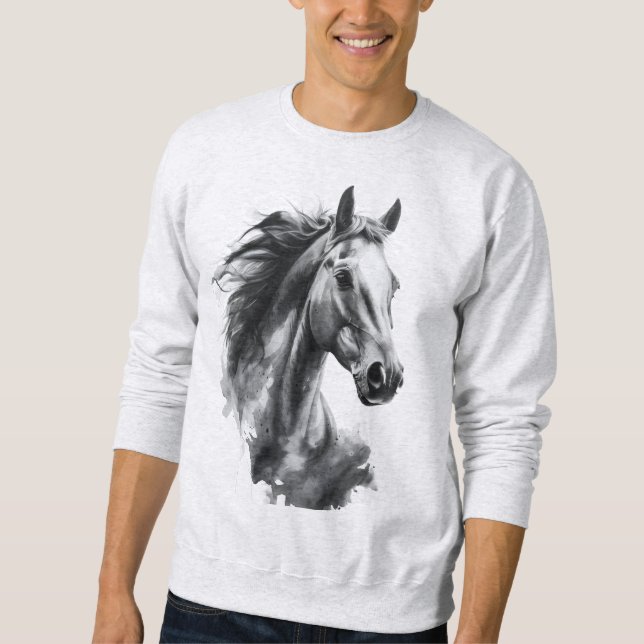 Sudadera Art Men’s TShirt Bold Black & White Animal Graphic (Anverso)