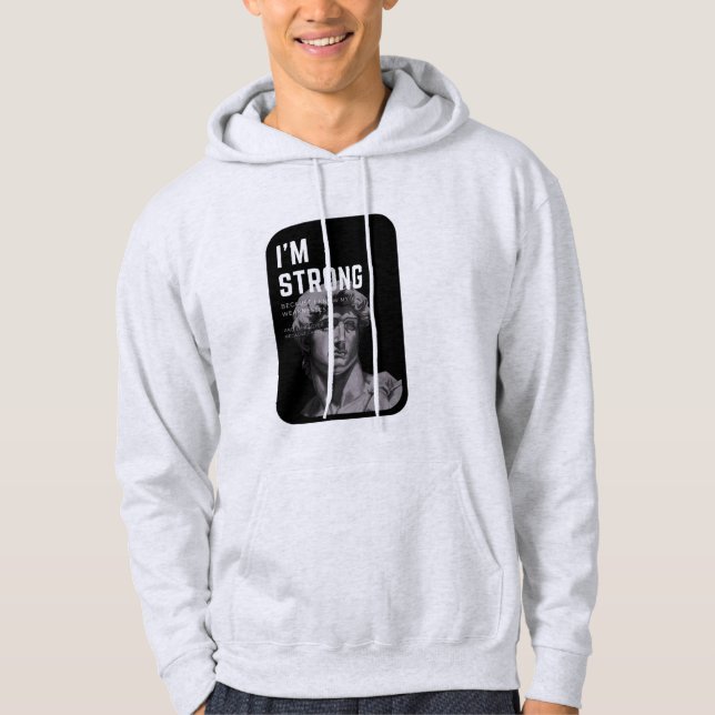 Sudadera Art Never Dies Hoodie | David Sculpture & quote (Anverso)