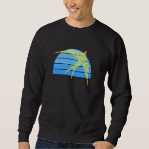 Sudadera Arte aborigen inspirado en el amarillo Swallow Blu