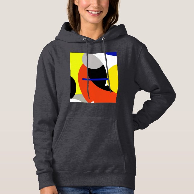Sudadera Arte abstracto amarillo rojo azul (Anverso)