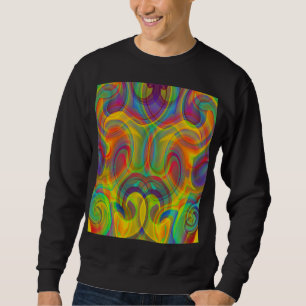 SUDADERA ARTE ABSTRACTO COLORIDO REMOLINO GEOMÉTRICO