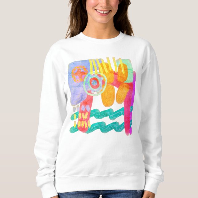 Sudadera Arte abstracto colorido y usable (Anverso)