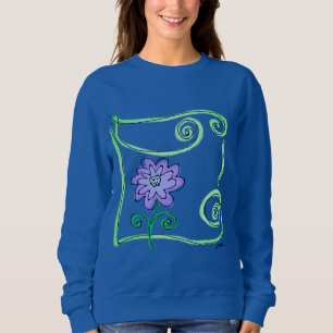 Sudadera Arte abstracto de flor púrpura para llevar