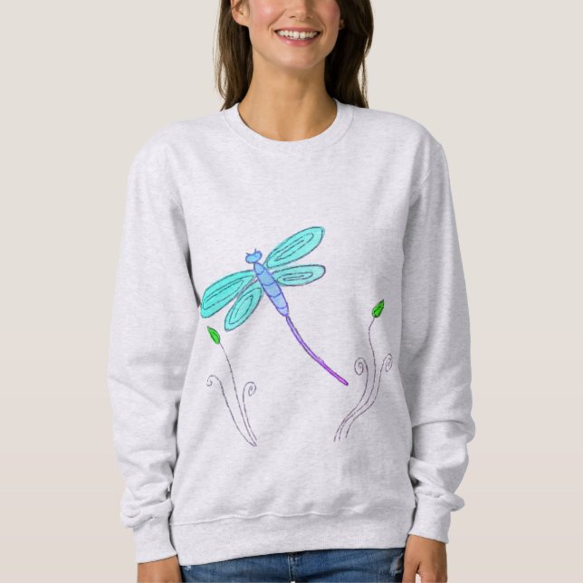 Sudadera Arte abstracto de libélula funky para llevar (Anverso)