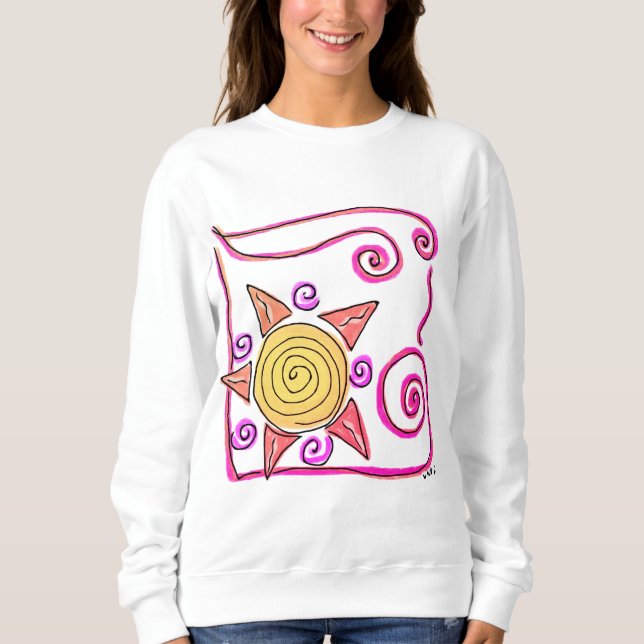 Sudadera Arte abstracto de sol para llevar (Anverso)