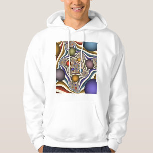 Sudadera Arte abstracto fractal moderno colorido volador