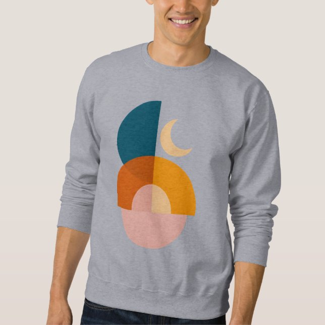 Sudadera Arte abstracto geométrico lunar moderno (Anverso)