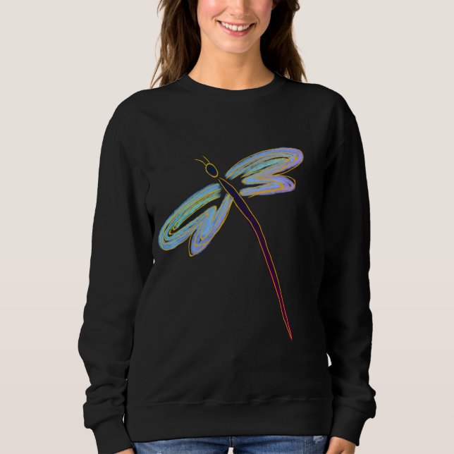 Sudadera Arte abstracto libélula arte usable (Anverso)