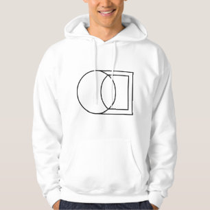 Sudadera Arte abstracto moderno de círculo y cuadrado