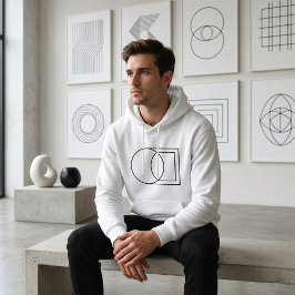 Sudadera Arte abstracto moderno de círculo y cuadrado