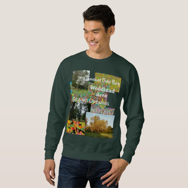 Sudadera arte abstracto Thousand Oaks park woodland area Sa (Anverso completo)