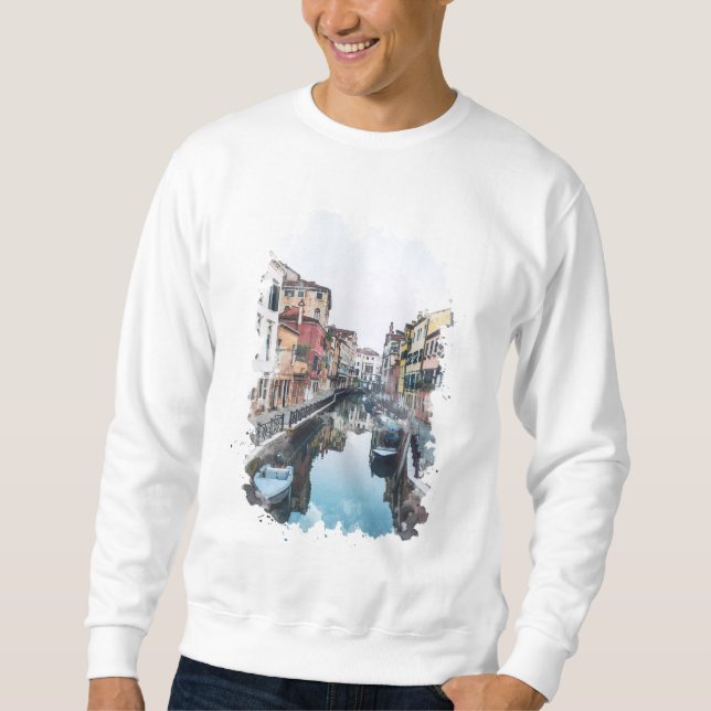 Sudadera Arte acuático de Venecia Italia (Anverso)