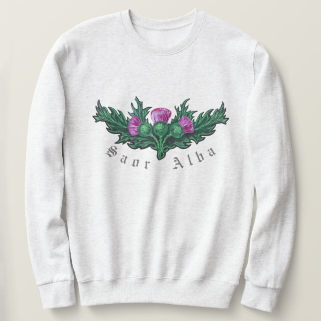 Sudadera Arte Alba del cardo de Saor de la independencia (Anverso del diseño)