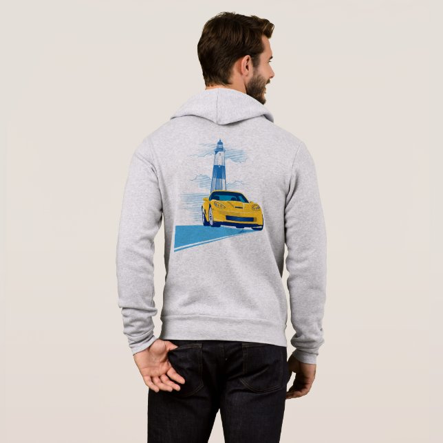 SUDADERA ARTE AUTOMÓVIL ELEGANTE DE VETTE (Reverso completo)
