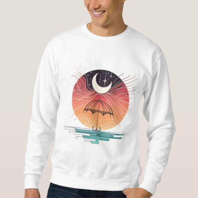 Sudadera Arte Boho Moon & Starry Rain (Anverso)