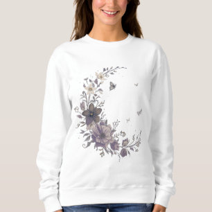 Sudadera Arte Botánico de Flor de Luna y Polilla del Jardín