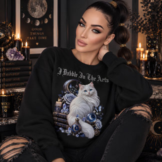 Sudadera Arte Celestial de Gata Mística y Bruja