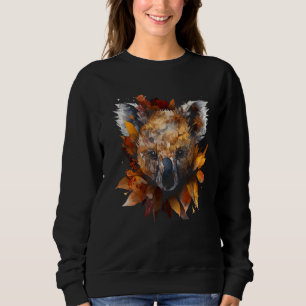 Sudadera Arte Colorido de Hojas de Otoño de Koala Animal Ko