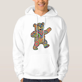 Sudadera Arte Colorido de Osito de Psicodelia
