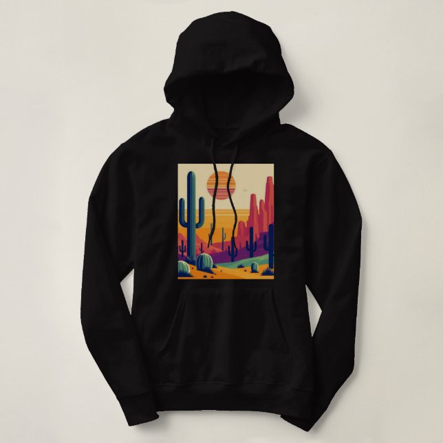 Sudadera Arte colorido del desierto del sudoeste (Diseño del anverso)