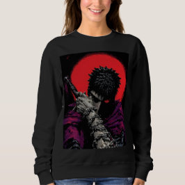 Sudadera Arte de Abrazo de Espada de Luna Roja del Guerrero