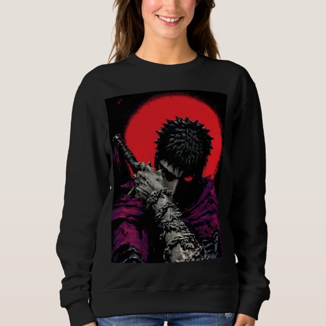 Sudadera Arte de Abrazo de Espada de Luna Roja del Guerrero (Anverso)