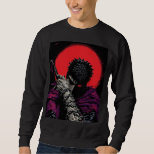 Sudadera Arte de Abrazo de Espada de Luna Roja Guerrera de 