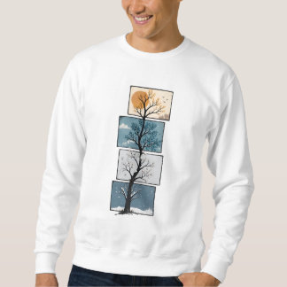 Sudadera Arte de árbol de cuatro estaciones estético