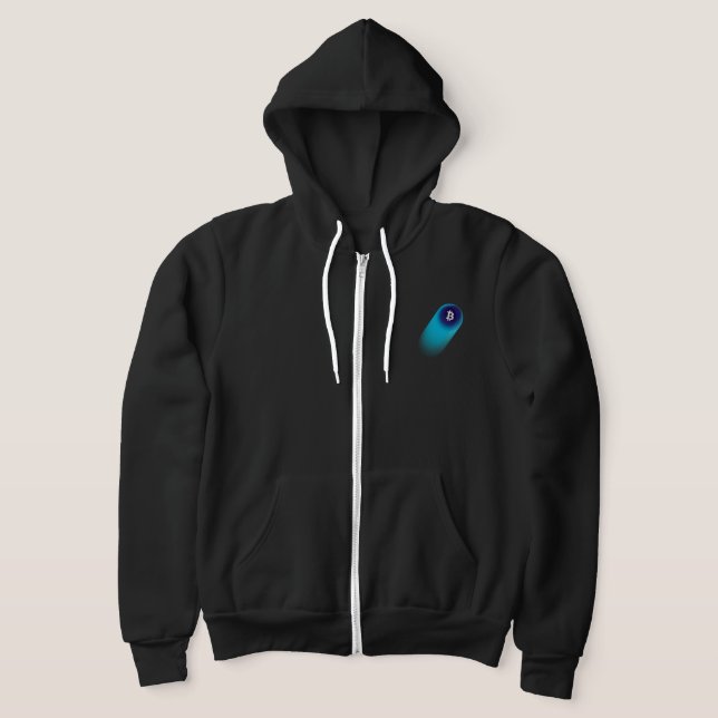 Sudadera Arte de Bitcoin (Cometa - Estilo 1, Negro) (Distribución)