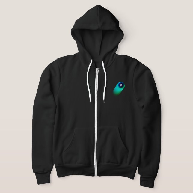 Sudadera Arte de Bitcoin (Cometa - Estilo 2, Negro) (Distribución)
