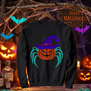 Sudadera Arte de calabaza de Halloween espeluznante con ara