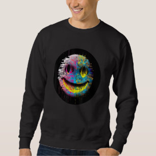 Sudadera Arte de Cara Digital Glitchcore Algorítmico Nerdco