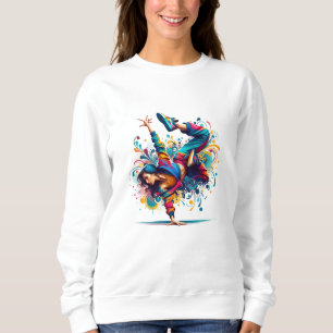 Sudadera Arte de chica de breakdance colorido