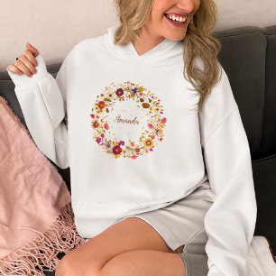 Sudadera Arte de Círculo de Flor Prensada Colorida en Flora