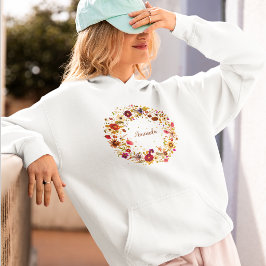 Sudadera Arte de Círculo de Flor Prensada Colorida en Flora