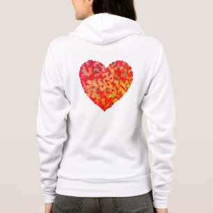 Sudadera Arte de Confeti de Corazón Abstracto