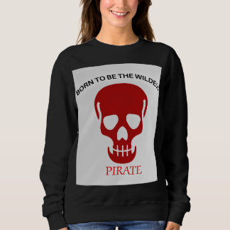 Sudadera Arte de cráneo de pirata más salvaje